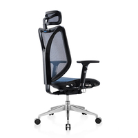 Chaise de bureau moderne réglable en maille, avec appui-tête,