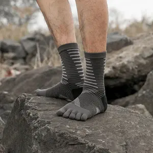 थोक 5 टो मैराथन चालक मोजे एथलेटिक शीतलमैक्स कपास बुनाई पांच उंगली के sock
