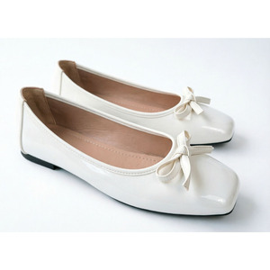 <span class=keywords><strong>Ballerine</strong></span> da <span class=keywords><strong>Donna</strong></span> in PU Bianco Taglia 44, Punta Quadrata, Scarpe da Infermiera Slip-on - Product Image 2