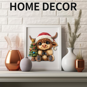 Rompecabezas navideño con diseño de toro, de cartón a todo color, de 51 a 100 piezas, con esquinas onduladas, laminación mate o brillante, unisex, de 8 a 14 años - Product Image 5