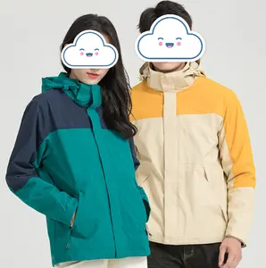 Wholesale men's jackets cold winter 2-piece set windbreaker polar fleece waterproof ccost outwear women ski snow wear