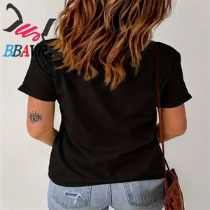 เสื้อยืดลำลองทรงหลวมลายกราฟิกหัวใจสำหรับผู้หญิงทันสมัย - Product Image 2