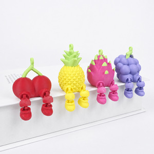 Figurines imprimées en 3D, adorable équipe de fruits, articulations mobiles, mini ornement de bureau, breloque de sac, figurine de collection, cadeau - Product Image 6