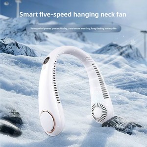 Ventilatore da Collo USB Portatile Mini Senza Pale, Alta Potenza del Vento, Batteria al Litio Integrata, 5 Velocità, per Sport all'Aperto - Product Image 1