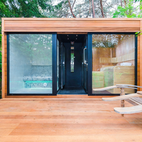 Remolque de sauna de vapor móvil al aire libre moderno para viajes Camping