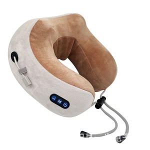 Oreiller de massage pour le cou en forme de U Haomijia, mousse à mémoire de forme, vibration électrique, thérapie thermique, portable, utilisation en voiture - Product Image 1
