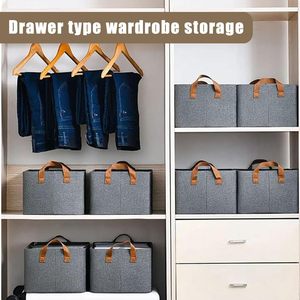 Collapsible Fabric <b>Storage</b> <b>Box</b> Closet Organizer Drawer Basket <b>for</b> Clothes <b>Decorative</b> <b>Storage</b> Bins <b>for</b> Wardrobe Organization - Product Image 6