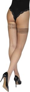 Medias de Mujer Annes Styling <span class=keywords><strong>Sindis</strong></span>, 15 Denier, Antideslizantes, de Silicona, Transparentes, Hasta el Muslo, a Rayas, Hechas en China - Product Image 2