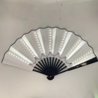 Éventail pliant holographique lumineux LED de 33 cm pour la danse en ligne et les soirées musicales – Meilleure vente