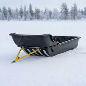 Traîneau utilitaire multifonctionnel pour la pêche sur glace, en matériau HDPE, conception durable, avec cadre de fixation, patins et pare-neige - Product Image 2