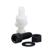 Kit d'assortiment de vis et d'écrous hexagonaux en nylon avec rondelles et isolation en plastique
