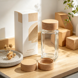 Vente en gros de couvercles en bois personnalisés pour bocaux en verre transparent pour aliments, bouteilles à café et épices, couvercles hermétiques en bois, directement de l'usine - Product Image 5