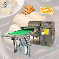 Machine automatique multifonctionnelle motorisée en acier inoxydable de qualité alimentaire pour la fabrication de feuilles de rouleaux de printemps, de lumpia, de crêpes et de rouleaux aux œufs