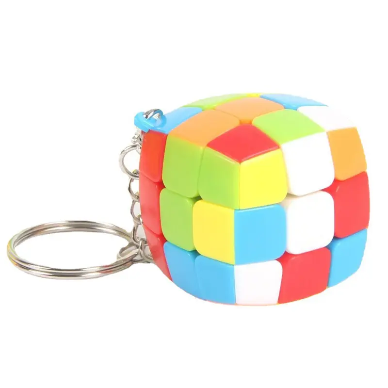 Kinderen Kinderen Magische Cubing Puzzel Voor Beginner Professioneel Speelgoed Mini Kubus 3X3X3 Sleutelhanger