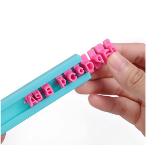 Bảng chữ cái Số biểu tượng thư gây ấn tượng embosser Bộ cookie Báo Chí tem in tên gốm gốm công cụ - Product Image 4