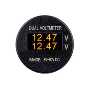 Voltmètre numérique double pour voiture, mini OLED, double alimentation DC 8V~60V, étanche IP66