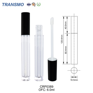 Tubes de gloss à lèvres/mascara transparents colorés de 4 ml, grand applicateur, emballage personnalisé, matériau plastique PETG/ABS, OEM, vides - Product Image 3