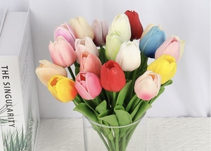 Flor de <span class=keywords><strong>Tulipán</strong></span> Artificial de PU de Alta Calidad con Tacto Real, Venta al por Mayor de Fábrica, Decoración de Hogar de Temporada para Interiores, Decoración para el Día de la Tierra - Product Image 6
