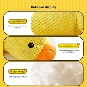 Juguete de Peluche de Lujo <span class=keywords><strong>para</strong></span> <span class=keywords><strong>Perros</strong></span>, Lindo Pato Amarillo con Sonido, Juguete Interactivo <span class=keywords><strong>para</strong></span> Masticar, Juguete Resistente <span class=keywords><strong>para</strong></span> <span class=keywords><strong>la</strong></span> Dentición, <span class=keywords><strong>para</strong></span> Aliviar el Aburrimiento y <span class=keywords><strong>la</strong></span> <span class=keywords><strong>Ansiedad</strong></span> - Product Image 4