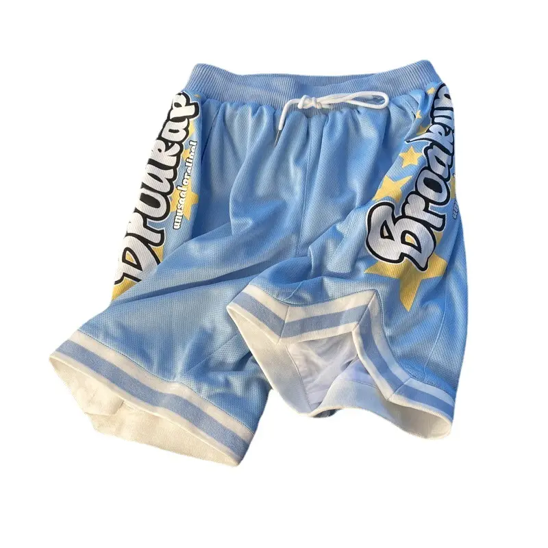 Shorts de basquete para treinamento, verão, de malha, solto, roupa externa, para corrida, esportes, lazer