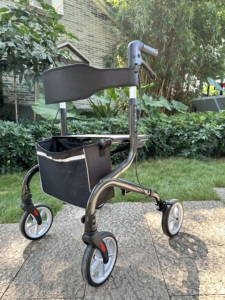 Déambulateur <span class=keywords><strong>pliable</strong></span> à 4 roues en aluminium pour adultes, fabrication OEM, usage intérieur/extérieur, vente en gros, TRA38 - Product Image 6