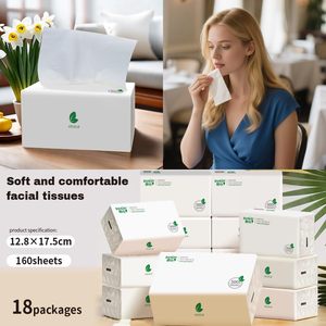Pañuelos Faciales Pequeños, 9000 Hojas, 18 Paquetes [Sin Caja], Material de Pulpa de Madera de Otras Capas, 1800 Toallitas, <span class=keywords><strong>Extra</strong></span> Gruesos, Ultra Suaves - Product Image 2