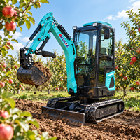 Mini Excavator 1.6 Ton Stok Gudang AS Siap Kirim Alat Penggali Rumah Tangga Crawler Hidrolik 1.2 Ton Mini Excavator Dijual