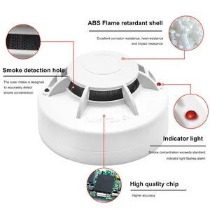 Daytech SM12 Stand-alone Fireproof Material Wireless Smoke Detector Fire Alarm Smoke Alarm Sensor For Home Security