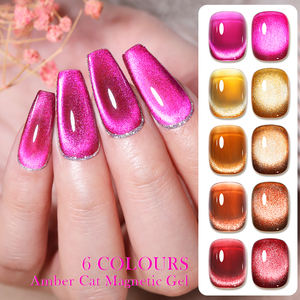 BORN PRETTY PRO 15ml Gel pour les yeux de chat ambré en gelée rose sans Hema Gel à paillettes pour l'<span class=keywords><strong>hiver</strong></span> Logo personnalisé brun pour les yeux de chat - Product Image 6