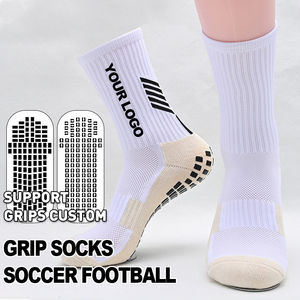 Chaussettes de football personnalisées antidérapantes, respirantes, en tricot, avec grip imprimé, motif personnalisé, chaussettes de sport pour hommes - Product Image 1