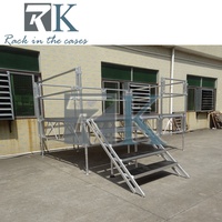 Scène en aluminium avec escalier et garde-corps / Scène de concert mobile / Plateforme de scène portable
