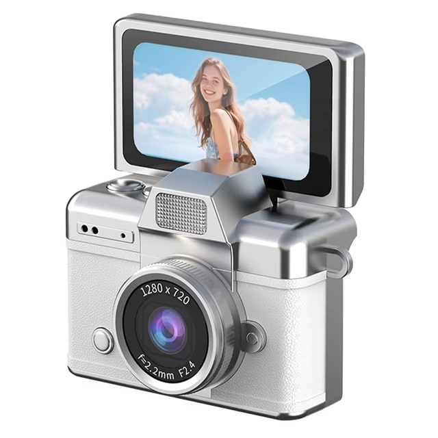 Thumb Keychain Camera 1.47 Inch Screen Retro CCD Mini Digital Camera HD Very Small Camcorder Video Recorder