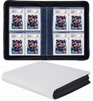 Álbum de Cuero PU para Tarjetas Graduadas con 4 Bolsillos, Carpeta para Tarjetas Graduadas con 40 Bolsillos, Álbum para Tarjetas Graduadas con Carga Superior