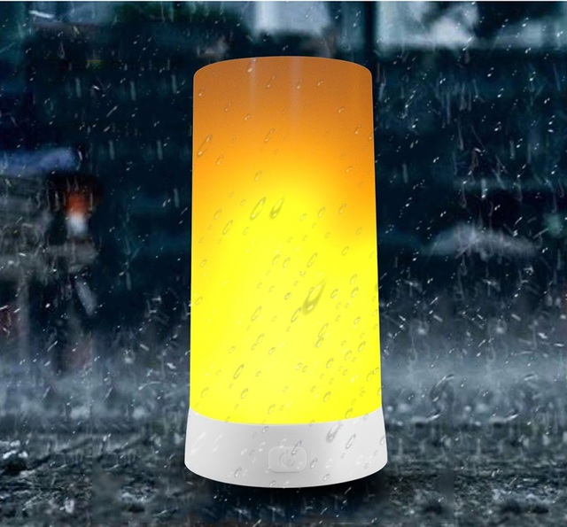 Flame Table Lamp With Remote Control USB Rechargeable Festival Party LED Flame Bulb With Flickering Flame Effect Fire Light Lamp