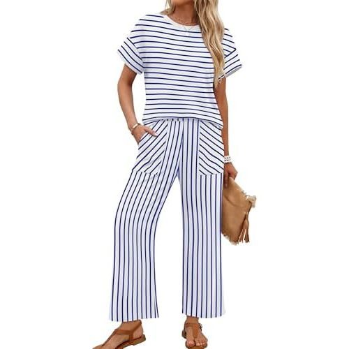 White Blue Stripe