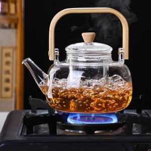 Modern Beam Stove Heating Electric Ceramic Teapot High Borosilicate Glass Fire <strong>Tea</strong> <strong>Set</strong> <strong>Tea</strong> <strong>Kettle</strong> <strong>with</strong> Bamboo Handle