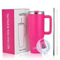 Gobelet à Bière de Luxe en Acier Inoxydable 40oz avec Poignée et Paille en Métal, Tasse de Voyage pour Café, Camping, Thermos, Voiture, Poignée Moderne