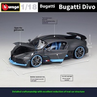 Burago 1:18 BUGATTI DIVO Chiron Bolide Mistral Supercar, Modelo de Coche de Aleación de Simulación, Colección de Modelos Fundidos a Presión, Regalos