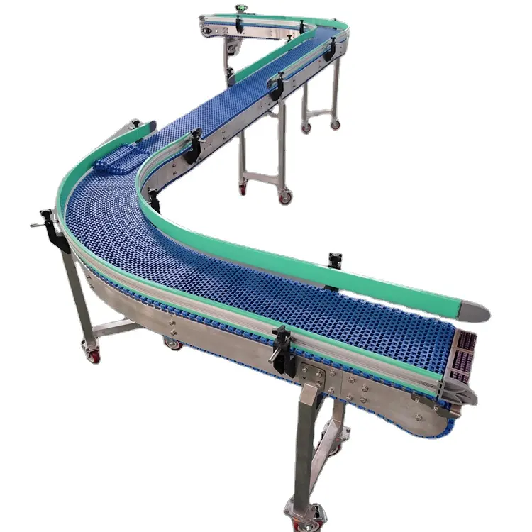2024 New Design Transport Machine Production Line Modular Belt Conveyor with Metal Frame