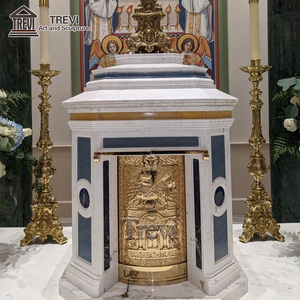 Tabernáculo de mármol blanco antiguo de <span class=keywords><strong>iglesia</strong></span> grande pulida de alta calidad a la venta - Product Image 1