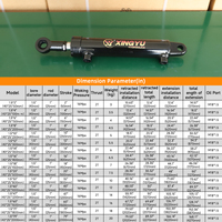 Cylindre hydraulique à piston à double effet XingYu, livraison en 3 jours, petit modèle de 2 tonnes, 40 mm, en acier au carbone chromé dur, course personnalisée