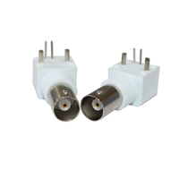 Conector Coaxial BNC CHAOYI para Montaje en PCB, Conector Coaxial Hembra BNC-KWE con Pegamento Blanco para Reproductor de Video DVR