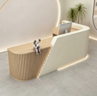 Comptoir de réception moderne, table de réception de petite taille, bureau de réception pour salon ou bureau à usage commercial