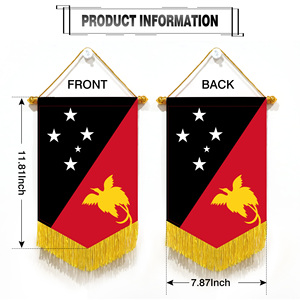 Wholesale Mini Pennant Car Flags 20x30cm Papua New Guinea Wall Decor <b>Small</b> Ornaments Hanging Digital Printing Satin Material - Product Image 3