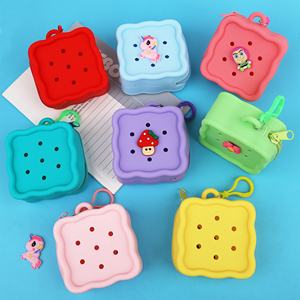 Sac à monnaie en silicone de haute qualité pour enfants, motif dessin animé amusant, mini sac suspendu mignon, cadeaux fantaisie en gros - Product Image 2