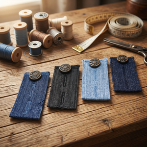 AA0239 Waist Extender Hook |Denim Waist Extender Button for Jeans and Skirt <b>Comfy</b> Metal Buttons Assorted Colors - Product Image 1