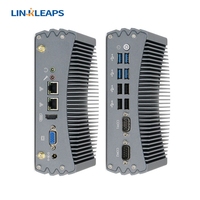 Máquina de control industrial de calidad superior con personalización OEM, ordenador integrado de mini PC industrial con puertos serie duales de 2, 2