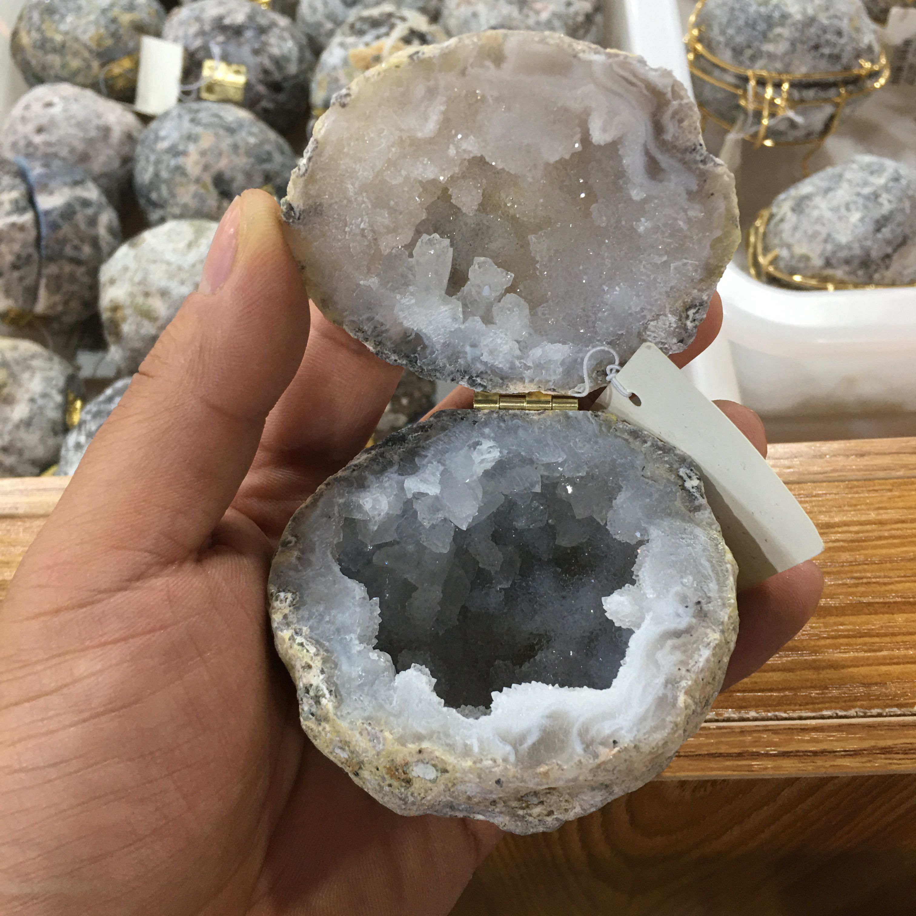 Nieuwe Producten Agaat Geode Hoek Aura Quartz Crystal Geode