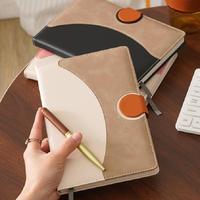 Carnet de notes personnalisé haut de gamme A5 avec couverture en tissu, reliure à cheval, idéal pour le travail et les conférences