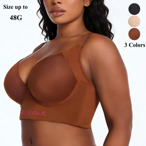 <span class=keywords><strong>Reggiseno</strong></span> Modellante ZOYIAME per Donne Taglie Forti, <span class=keywords><strong>4</strong></span> File di Ganci, Coppa Profonda con Spalline Larghe Regolabili - Product Image 1